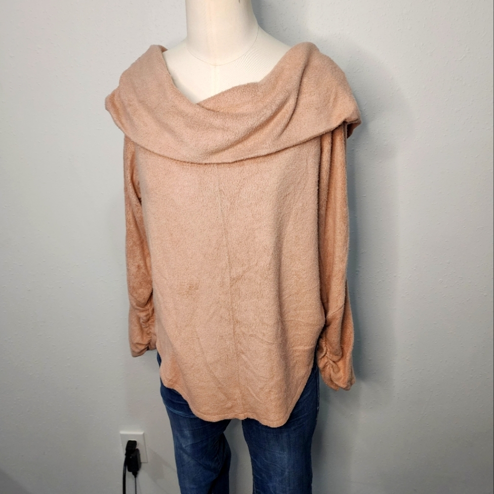 Free People Intimately Off the Shoulder Fuzzy Sweater